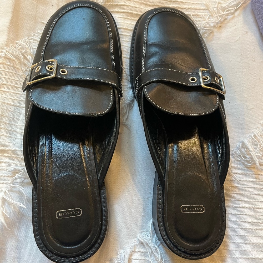 Coach Black Slip-On Loafers Rare